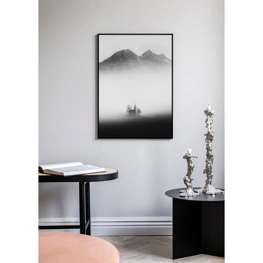 Foggy Mountain Poster