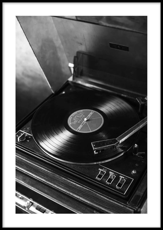 Vintage Record Player Poster