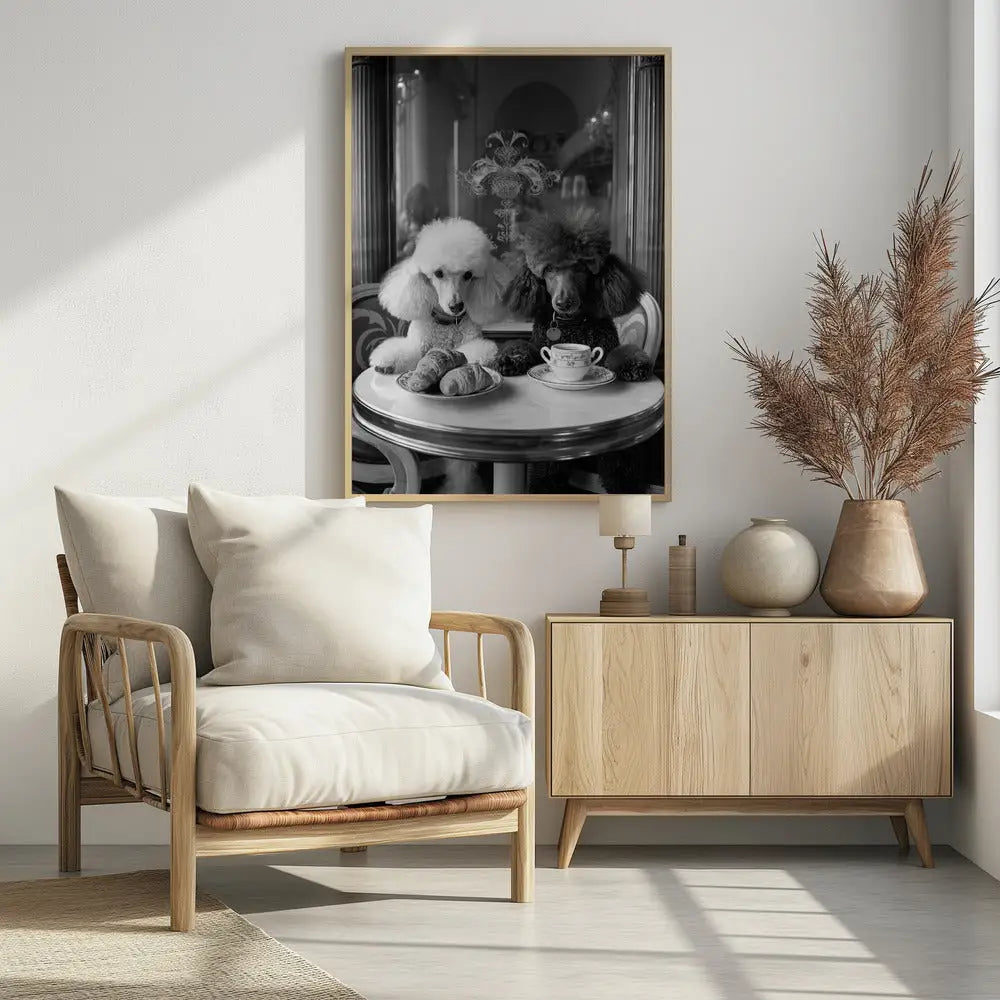 Poodle Tea Party Poster